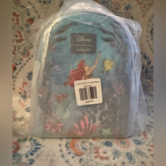 Loungefly Disney The Little Mermaid Under The Sea Mini Backpack New - Picture 6 of 10